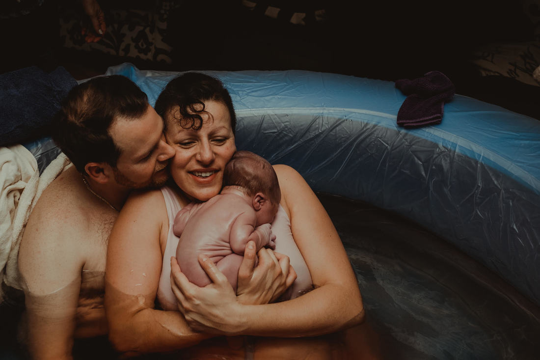 Home Water Birth- A Family-Centered Birth - Stephanie C. Photography